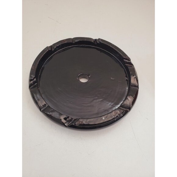 vintage Round base for pot,figurine, Vase base,Oriental darkbrown base,base for - Picture 5 of 10